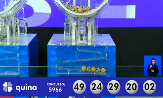 Resultado da Quina 5966 - Fonte: Caixa Resultado da Quina 5966 - Fonte: Caixa