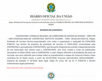 Concurso CRECI-PR: Banca definida