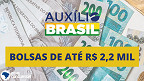 Auxílio Brasil: Governo define regras para receber bolsas de até R$ 2,2 mil