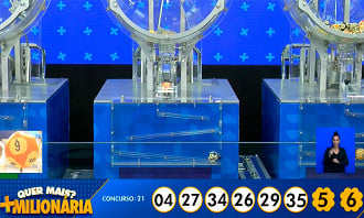 Caixa sorteia +Milionária concurso nº 21 de 15 de outubro - Fonte: Loterias Caixa Caixa sorteia +Milionária concurso nº 21 de 15 de outubro - Fonte: Loterias Caixa