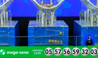 Números da Mega-Sena 2529 de 15/10 - Fonte: Caixa Números da Mega-Sena 2529 de 15/10 - Fonte: Caixa