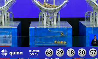 Resultado da Quina 5975 - Fonte: Caixa Resultado da Quina 5975 - Fonte: Caixa