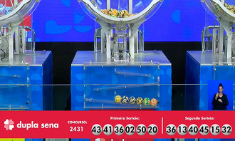 Resultado da Dupla Sena 2431 de 15/10 - Fonte: Caixa Resultado da Dupla Sena 2431 de 15/10 - Fonte: Caixa