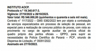 Concurso Polícia Científica-PR 2022 - Banca definida