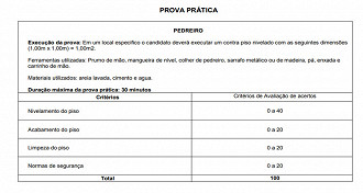 Concurso Prefeitura de Paracatu - Prova Prática