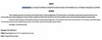Concurso TJ-RS: Autorizado Concurso TJ-RS: Autorizado