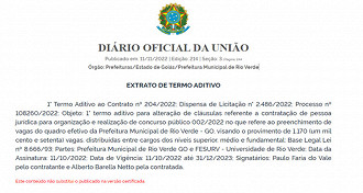 Concurso prefeitura Rio Verde