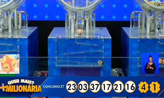 Resultado da + Milionária 27 - Fonte: Caixa Resultado da + Milionária 27 - Fonte: Caixa