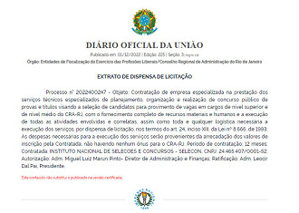 Concurso CRA RJ - Banca definida