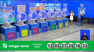 Sorteio Mega-Sena concurso 2557. Fonte: Loterias Caixa