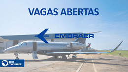 Embraer abre mais de 75 vagas em fevereiro; veja como se inscrever Embraer abre mais de 75 vagas em fevereiro; veja como se inscrever