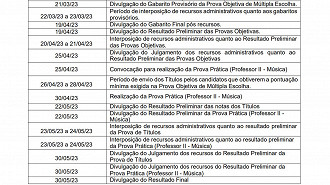 Cronograma concurso Prefeitura de Olinda-PE. Fonte: edital