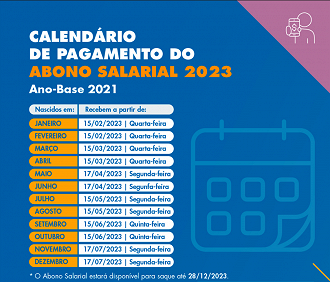 Tabela do Pis Pasep em maio