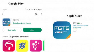 Aplicativo (App) FGTS deve ser baixado apenas pela Google Play ou Apple Store - Reprodução Ache Concursos