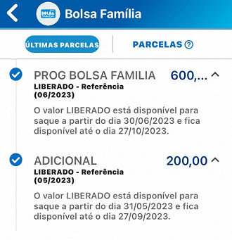 App Bolsa Família mostra benefício desbloqueado em junho