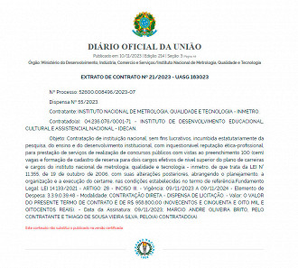 IDECAN fará concurso do INMETRO em 2023 - Fonte: DOU