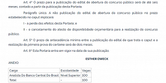 Banco Central do Brasil - BACEN terá concurso com 100 vagas para Analista