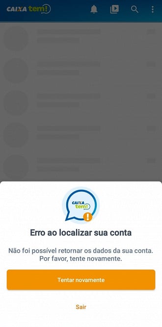 Caixa Tem dá erro de conta não localizada