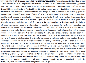 Principais atribuições para Técnico do IBGE - Reprodução/IBGE