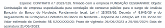 BNB terá novo concurso com a banca Cesgranrio - Reprodução/DOU