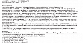 MP-AC anuncia comissão organizadora para novo concurso público