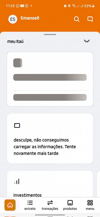 Aplicativo Itaú fora do ar nesta quinta (7) Aplicativo Itaú fora do ar nesta quinta (7)