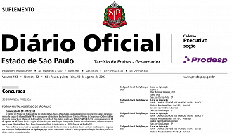 Saiu a lista com os locais de prova para o concurso da PM SP - Aluno Oficial - Reprodução/DOESP