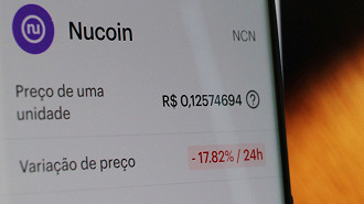 Preço do Nucoin às 15h de 16 de agosto - Foto: Adriano Maas Preço do Nucoin às 15h de 16 de agosto - Foto: Adriano Maas