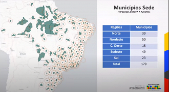 Cidades em que devem ser aplicadas as provas do concurso federal unificado