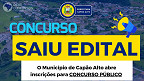 Edital Capão Alto-SC 2023: Prefeitura abre concurso com vagas de R$ 24.263