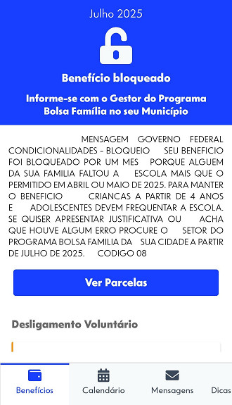 Bolsa Família bloqueado por um mês em julho de 2024