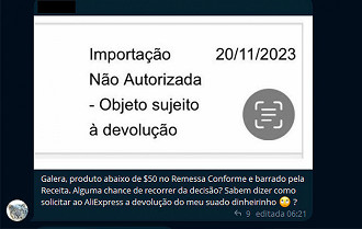 Consumidores que compraram no AliExpress estão tendo produtos devolvidos pela Receita Federal - Foto: divulgação