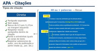 Modelo citação direta longa. Créditos: Reprodução/Biblioteca Central UnB