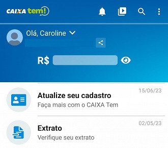 Caixa Tem pede atualização de cadastro