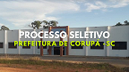 Processo Seletivo de Corupá-SC: vagas de até R$ 10,1 mil