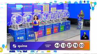 Números da Quina 6588 de 22/11 - Fonte: Caixa Números da Quina 6588 de 22/11 - Fonte: Caixa