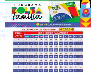 Datas do Bolsa Família em 2025 - Foto: MDS Datas do Bolsa Família em 2025 - Foto: MDS