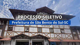 Prefeitura de São Bento do Sul-SC abre vagas temporárias de R$ 19,8 mil Prefeitura de São Bento do Sul-SC abre vagas temporárias de R$ 19,8 mil
