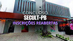 Concurso SECULT-PB: inscrições são prorrogadas até 9 de julho
