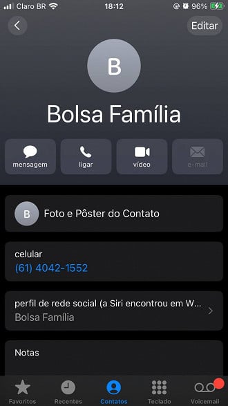 Imagem: Reprodução/WhatsApp