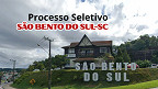 Prefeitura de São Bento do Sul-SC abre vagas de até R$ 19,8 mil
