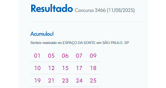 Sorteio da Lotofácil 3466 acumulou! Sorteio da Lotofácil 3466 acumulou!