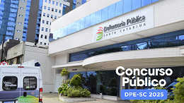 Edital DPE-SC 2025 saiu! Nível médio e superior e até R$ 9.355 Edital DPE-SC 2025 saiu! Nível médio e superior e até R$ 9.355