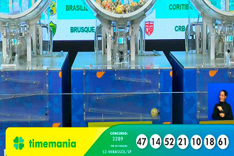 Números sorteados na Timemania 2289. Foto: Caixa Números sorteados na Timemania 2289. Foto: Caixa