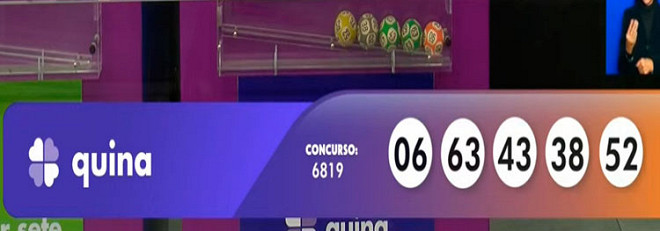 Resultado Quina 6819: veja dezenas e ganhadores