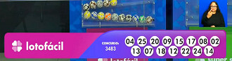 Números da Lotofácil 3483 de 10/09 - Divulgação: Caixa