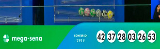 Números da Mega Sena 2919 de 25 de setembro - Fonte: Caixa