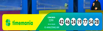Resultado Timemania 2299 - Fonte: Caixa
