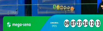Mega-Sena 2925 de 9 de outubro - Fonte: Loterias Caixa Mega-Sena 2925 de 9 de outubro - Fonte: Loterias Caixa