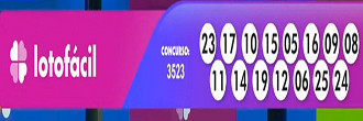 Números da Lotofácil 3523 de 27/10 - Fonte: Caixa Loterias Números da Lotofácil 3523 de 27/10 - Fonte: Caixa Loterias